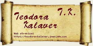 Teodora Kalaver vizit kartica